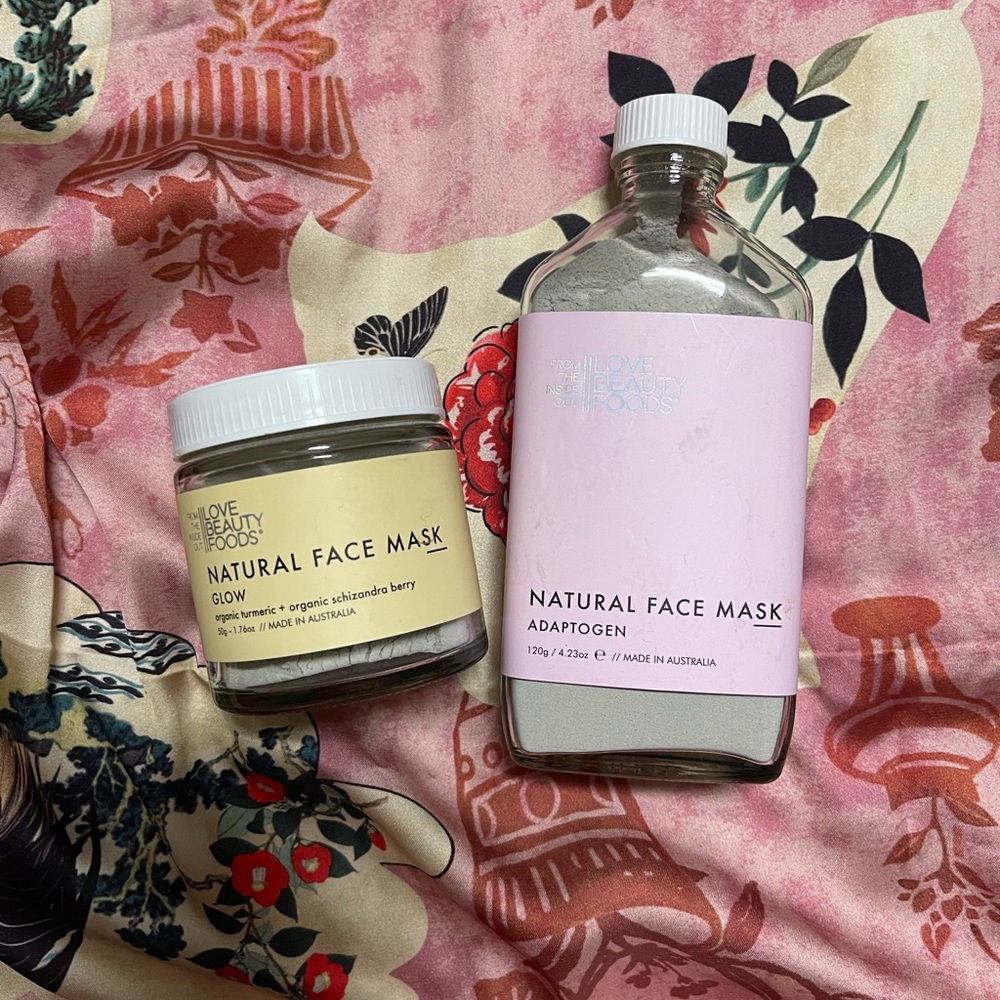 BUNDLE OF TWO LOVE BEAUTY FOODS NATURAL FACE MASKS